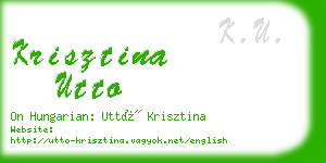 krisztina utto business card